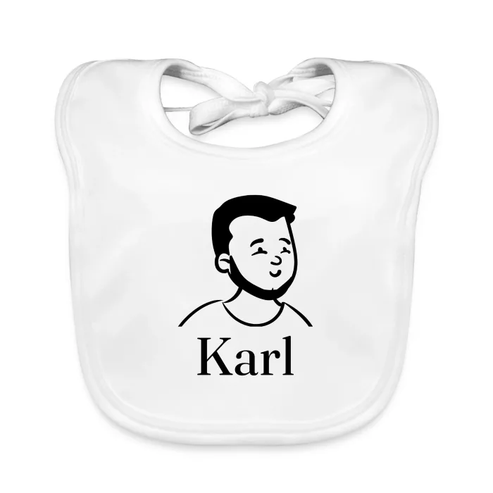Bavoir bébé personnalisé au prénom Karl