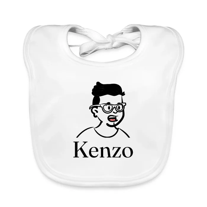 Bavoir bébé personnalisé au prénom Kenzo