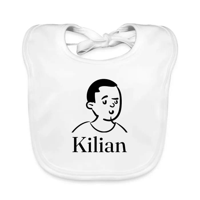 Bavoir bébé personnalisé au prénom Kilian