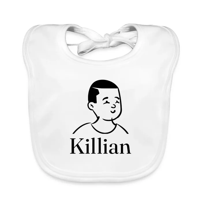 Bavoir bébé personnalisé au prénom Killian