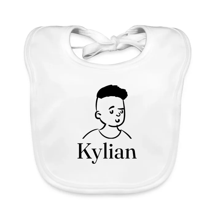 Bavoir bébé personnalisé au prénom Kylian