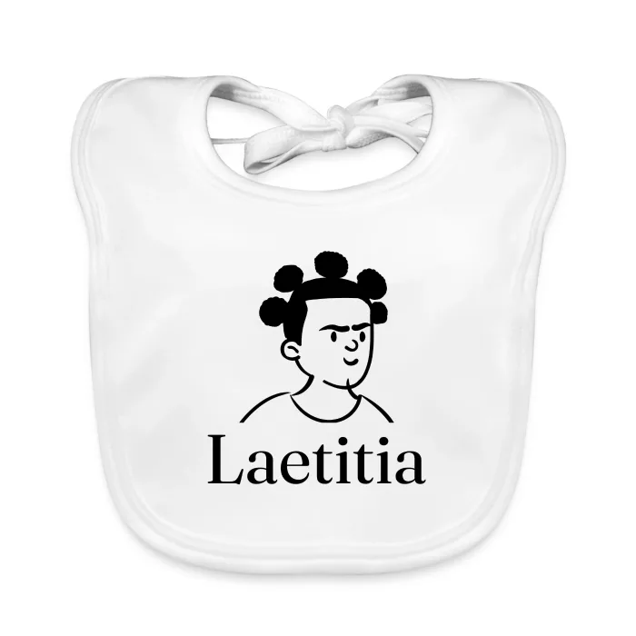 Bavoir bébé personnalisé au prénom Laetitia