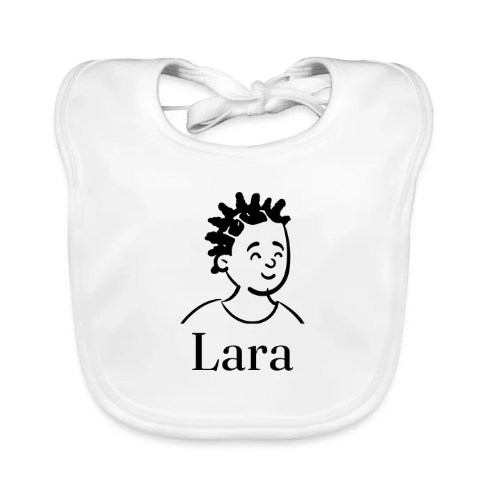Bavoir bébé personnalisé au prénom Lara