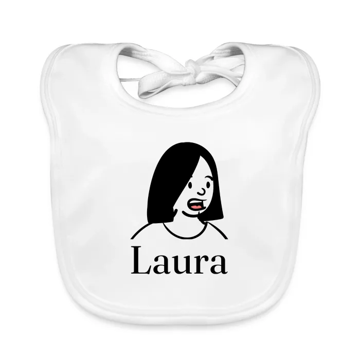 Bavoir bébé personnalisé au prénom Laura