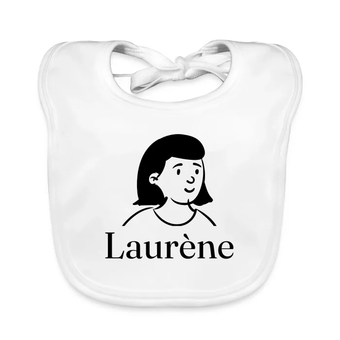 Bavoir bébé personnalisé au prénom Laurène
