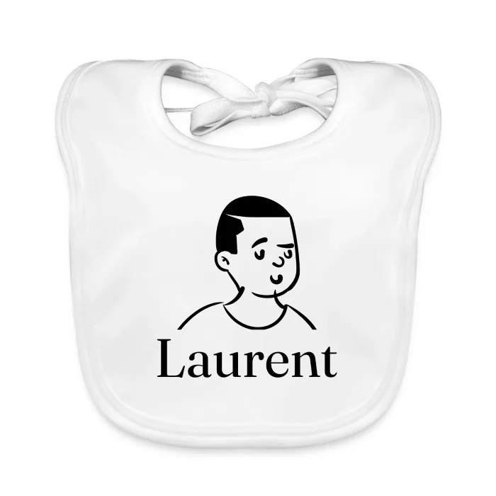 Bavoir bébé personnalisé au prénom Laurent