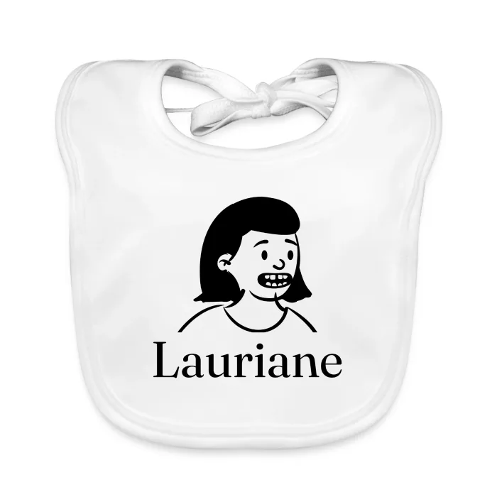Bavoir bébé personnalisé au prénom Lauriane