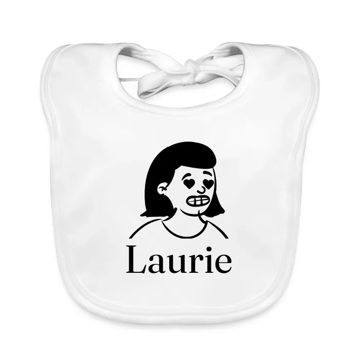 Bavoir bébé personnalisé au prénom Laurie