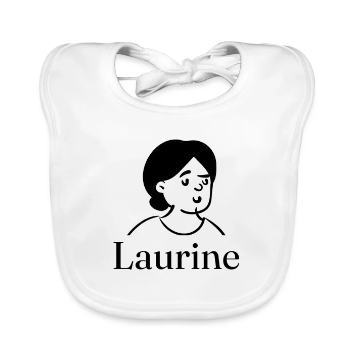 Bavoir bébé personnalisé au prénom Laurine