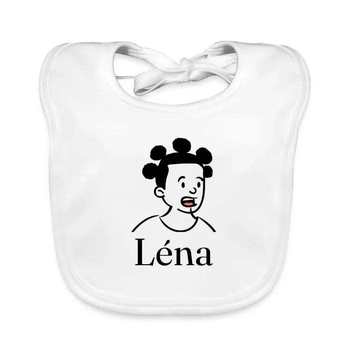 Bavoir bébé personnalisé au prénom Léna