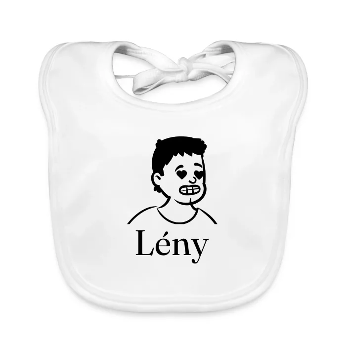 Bavoir bébé personnalisé au prénom Lény