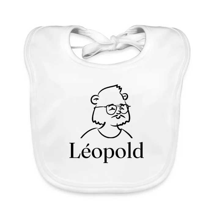 Bavoir bébé personnalisé au prénom Léopold