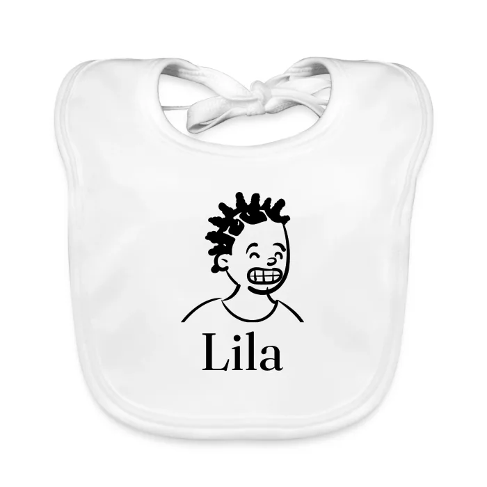 Bavoir bébé personnalisé au prénom Lila