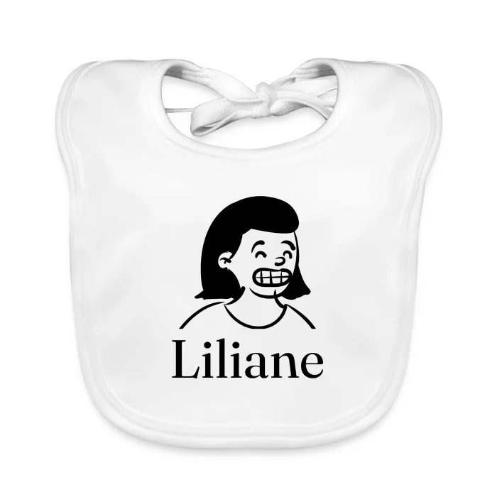 Bavoir bébé personnalisé au prénom Liliane