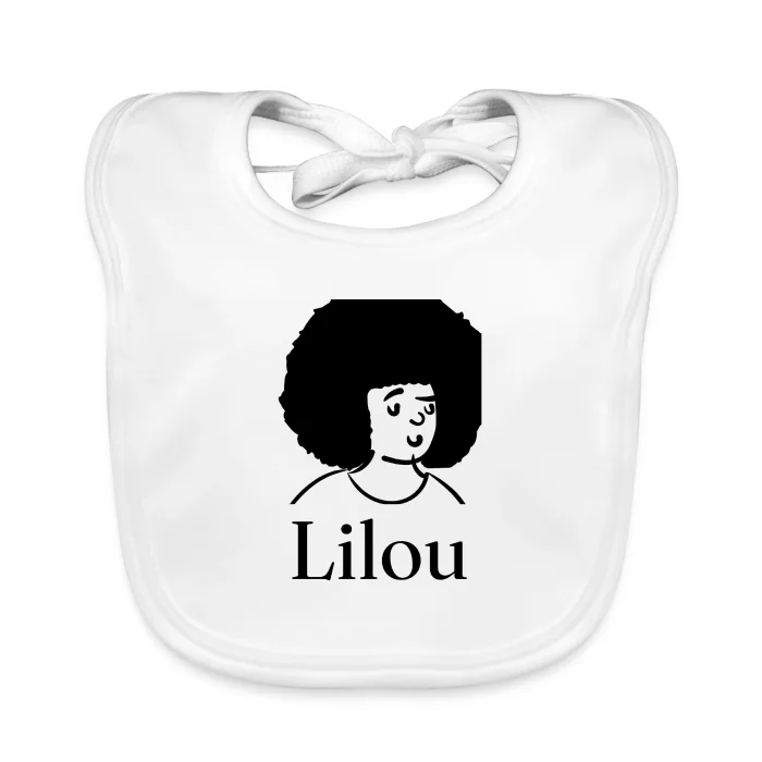 Bavoir bébé personnalisé au prénom Lilou