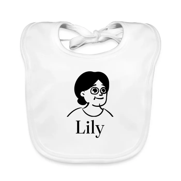 Bavoir bébé personnalisé au prénom Lily