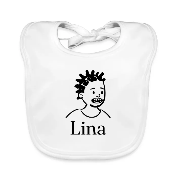 Bavoir bébé personnalisé au prénom Lina