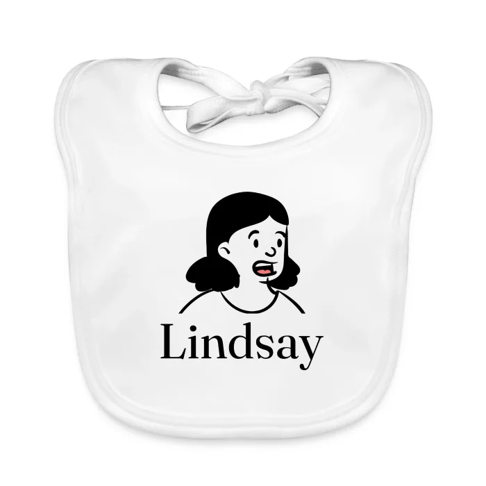 Bavoir bébé personnalisé au prénom Lindsay