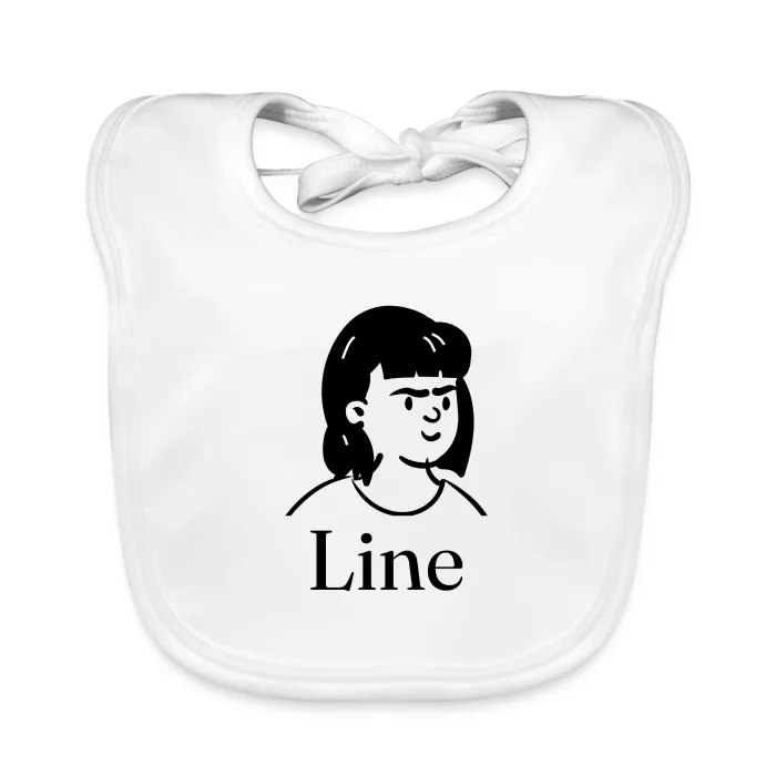 Bavoir bébé personnalisé au prénom Line