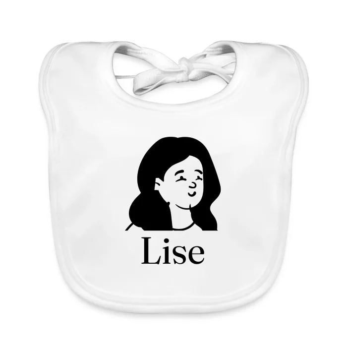 Bavoir bébé personnalisé au prénom Lise