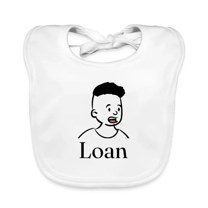 Bavoir bébé personnalisé au prénom Loan
