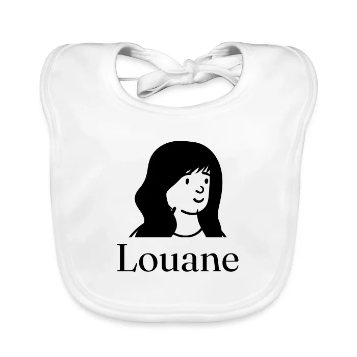 Bavoir bébé personnalisé au prénom Louane