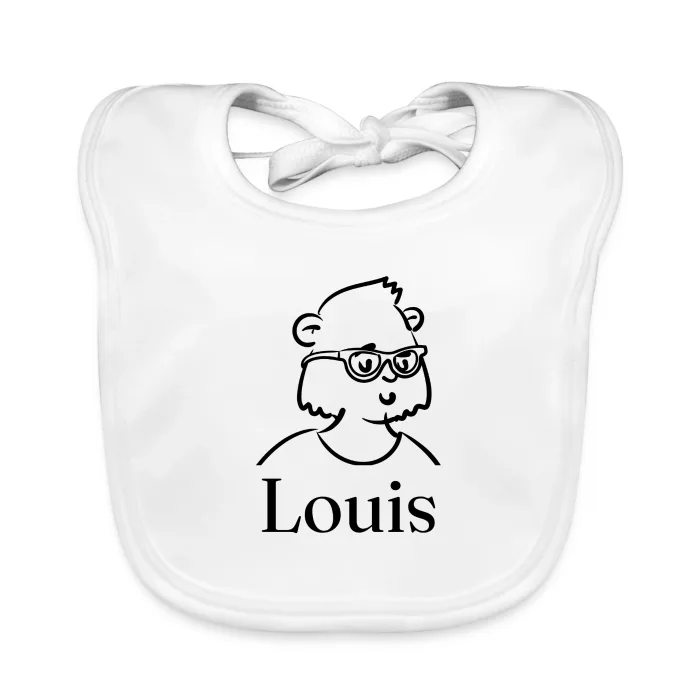 Bavoir bébé personnalisé au prénom Louis