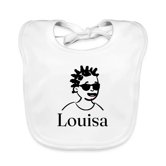 Bavoir bébé personnalisé au prénom Louisa
