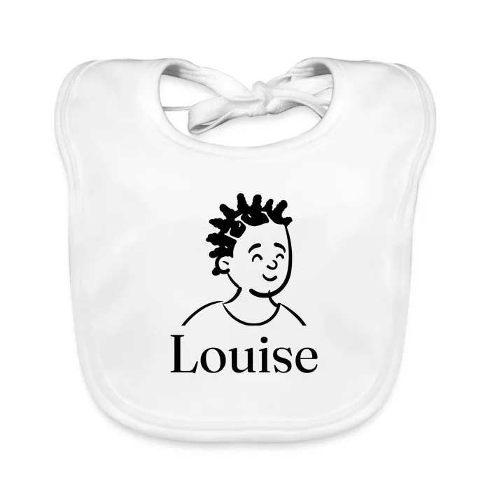 Bavoir bébé personnalisé au prénom Louise