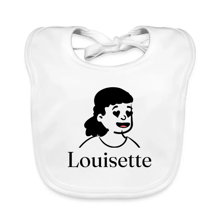Bavoir bébé personnalisé au prénom Louisette