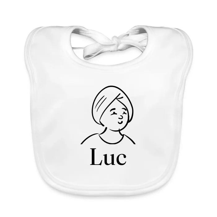 Bavoir bébé personnalisé au prénom Luc