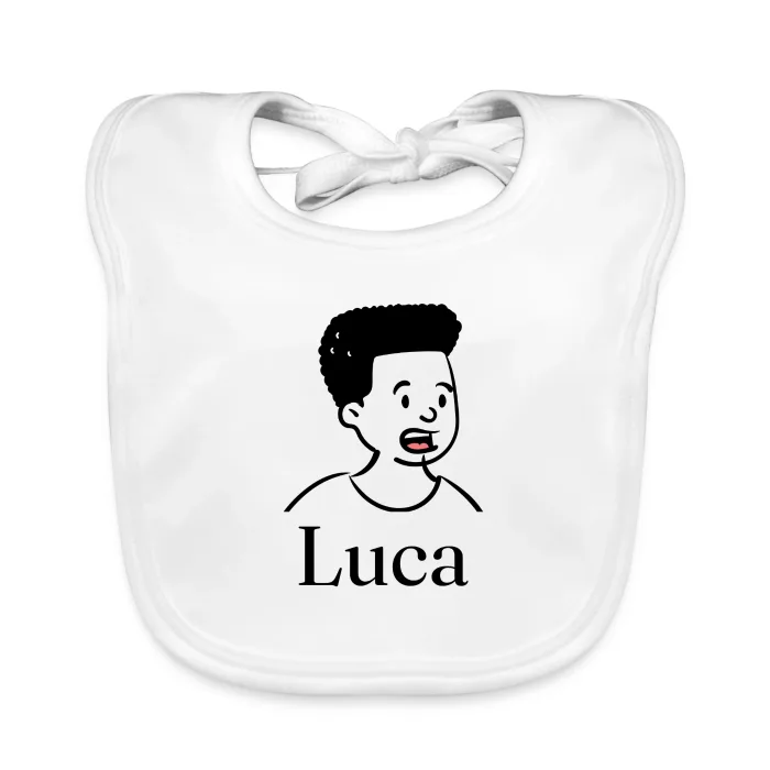 Bavoir bébé personnalisé au prénom Luca
