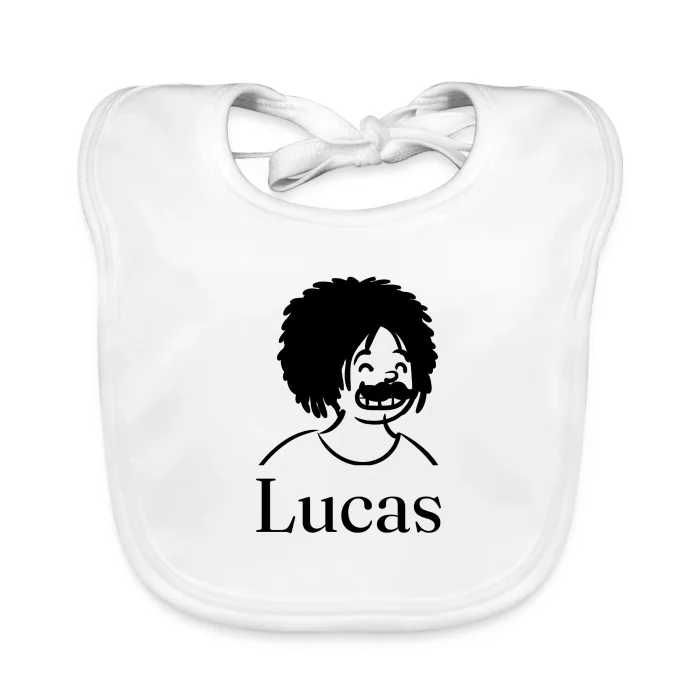 Bavoir bébé personnalisé au prénom Lucas