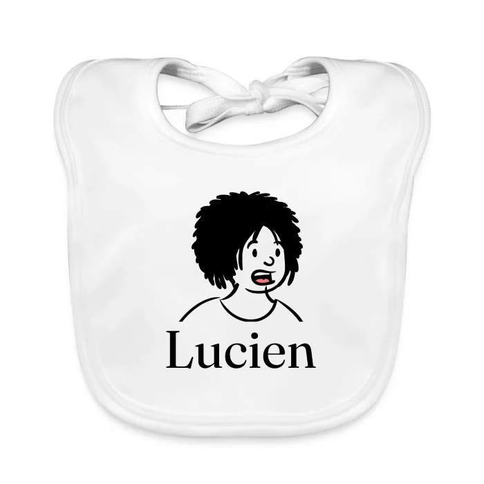 Bavoir bébé personnalisé au prénom Lucien