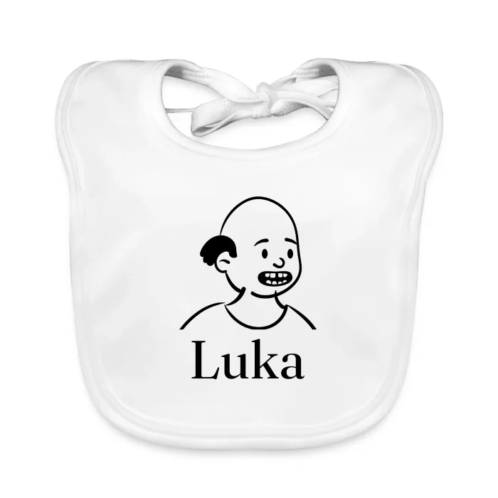 Bavoir bébé personnalisé au prénom Luka