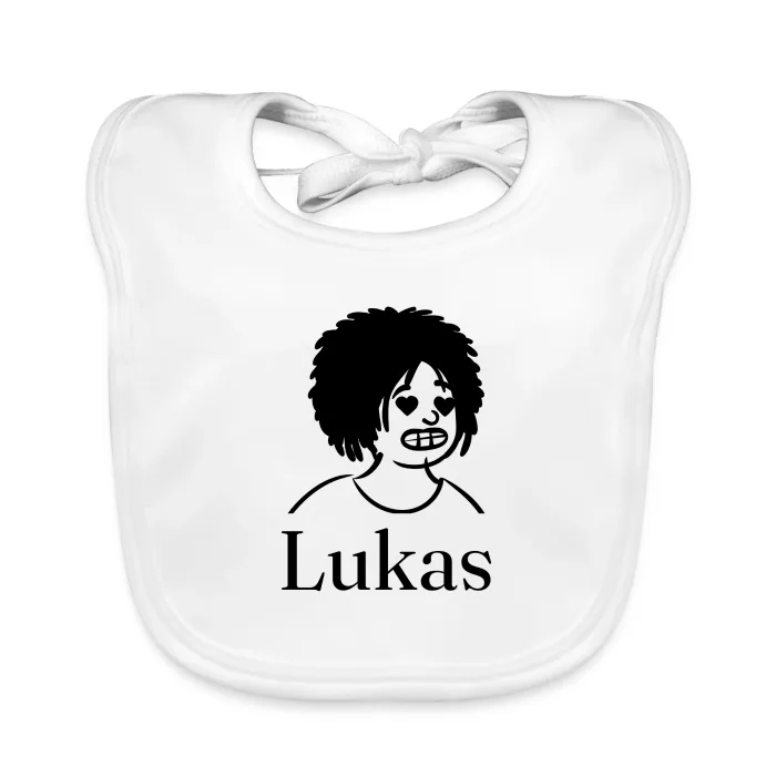 Bavoir bébé personnalisé au prénom Lukas