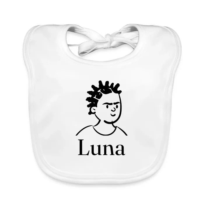 Bavoir bébé personnalisé au prénom Luna