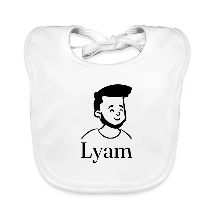Bavoir bébé personnalisé au prénom Lyam