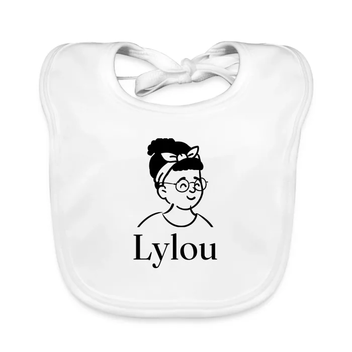 Bavoir bébé personnalisé au prénom Lylou