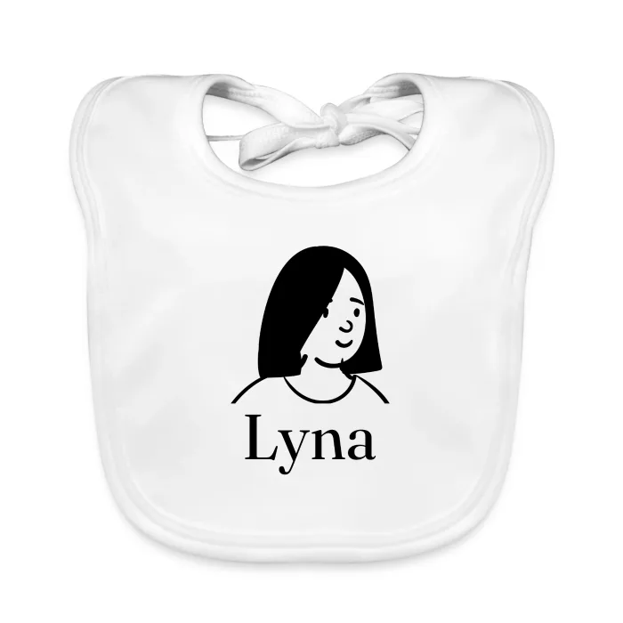 Bavoir bébé personnalisé au prénom Lyna