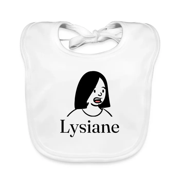 Bavoir bébé personnalisé au prénom Lysiane