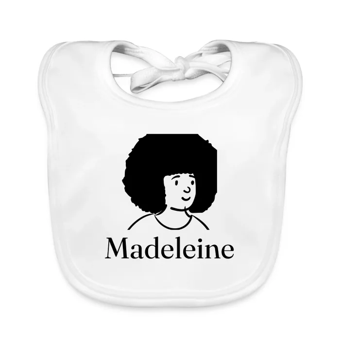 Bavoir bébé personnalisé au prénom Madeleine
