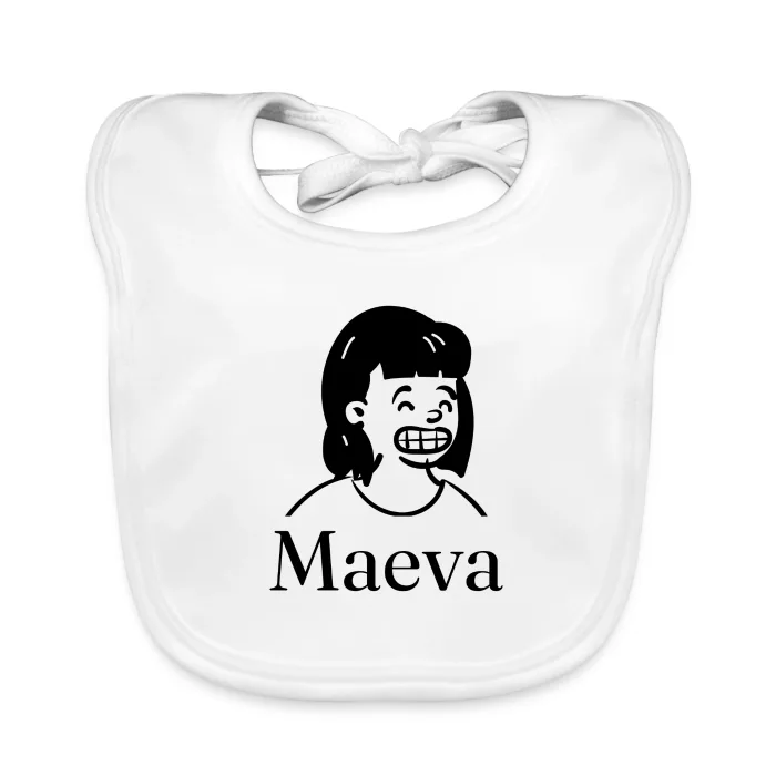 Bavoir bébé personnalisé au prénom Maeva