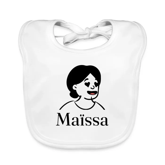 Bavoir bébé personnalisé au prénom Maïssa