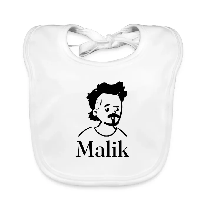 Bavoir bébé personnalisé au prénom Malik