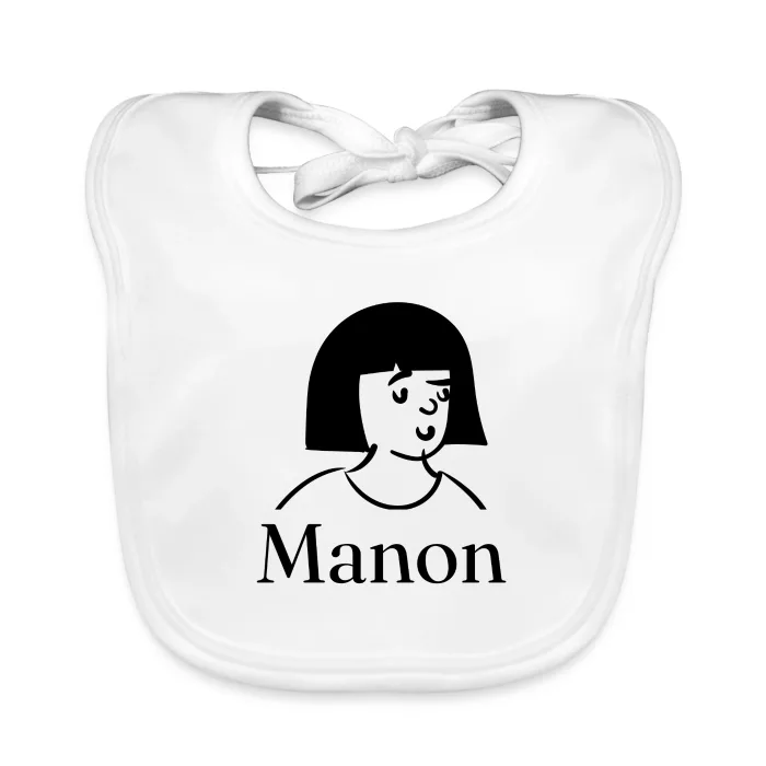 Bavoir bébé personnalisé au prénom Manon