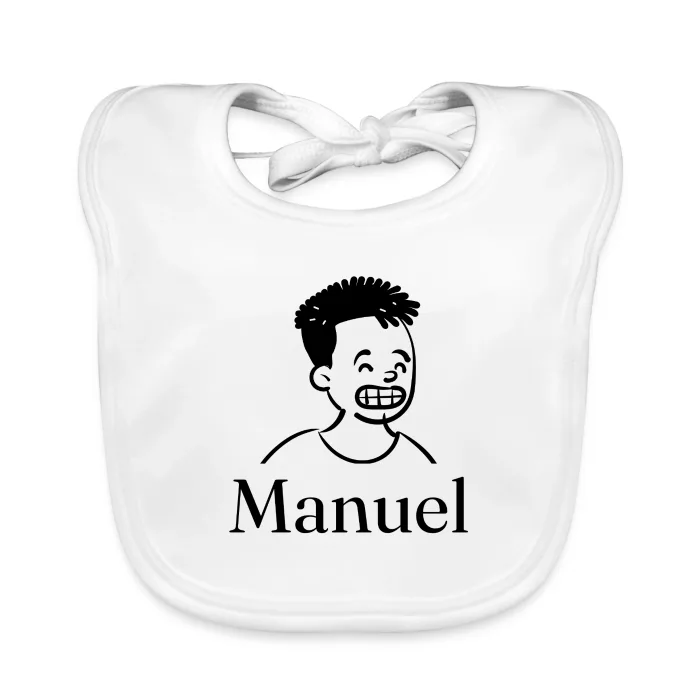 Bavoir bébé personnalisé au prénom Manuel