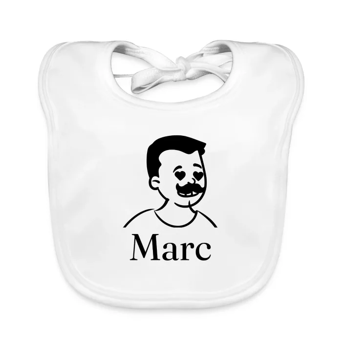 Bavoir bébé personnalisé au prénom Marc