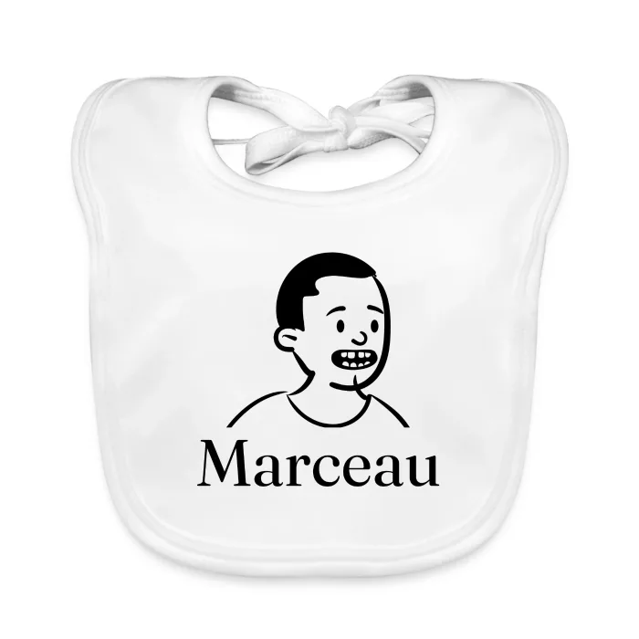 Bavoir bébé personnalisé au prénom Marceau