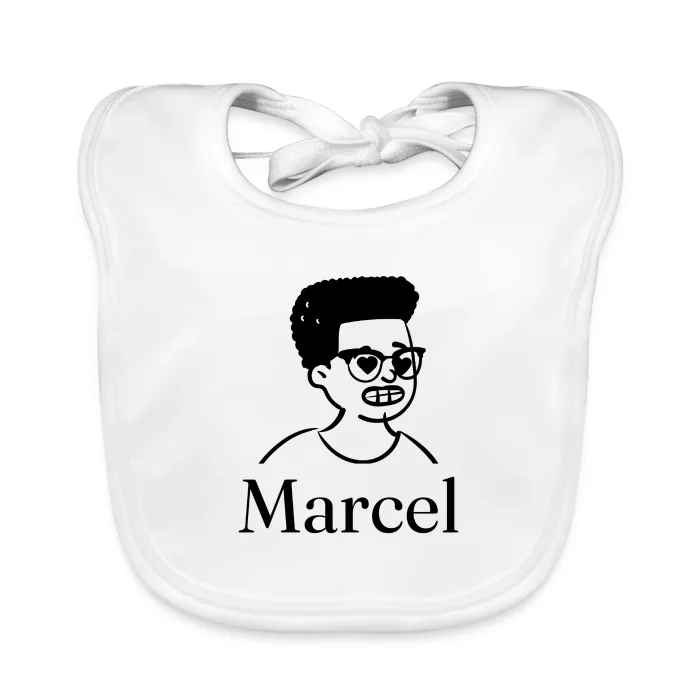 Bavoir bébé personnalisé au prénom Marcel
